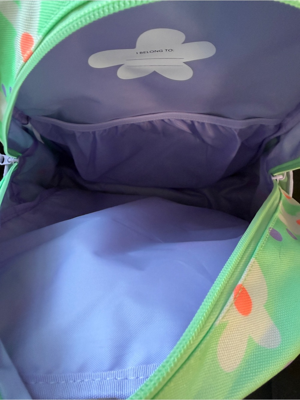 NWOT Cat & Jack Kids Daisy Floral Backpack School Preschool Travel Mint Green - Picture 5 of 10